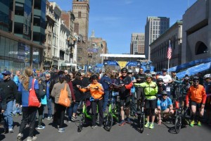 EliptiGO ride-end-Boston Finish Line