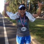 Jeaney ceremoniously "finishes" her 2013 Boston, back home in Hawaii